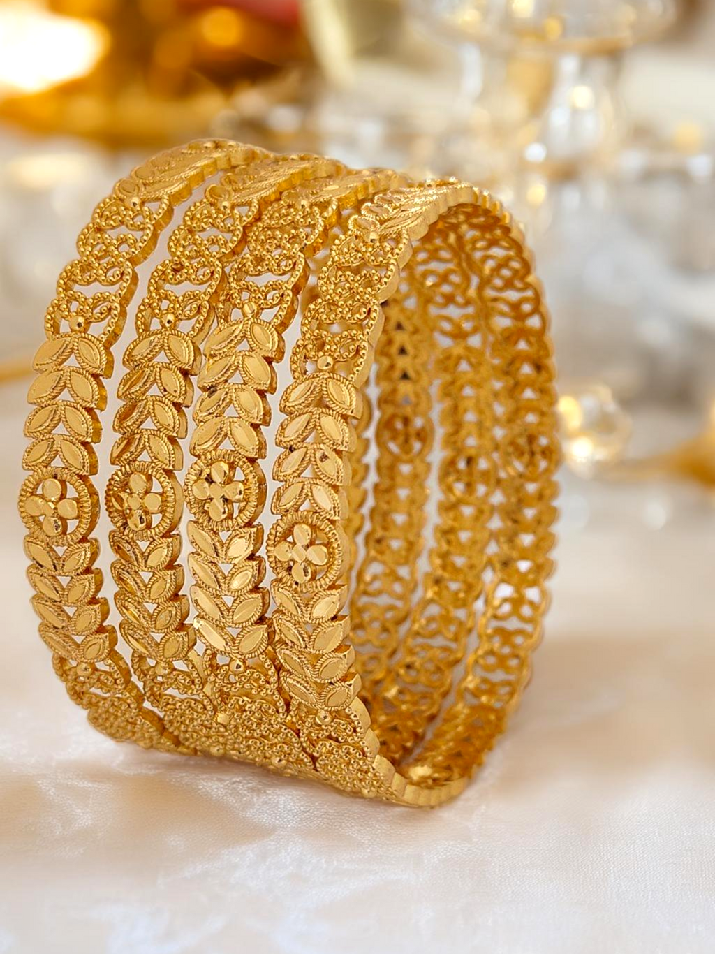 Jewels Kafe One Gram Gold Plated Bangle Set of 4
