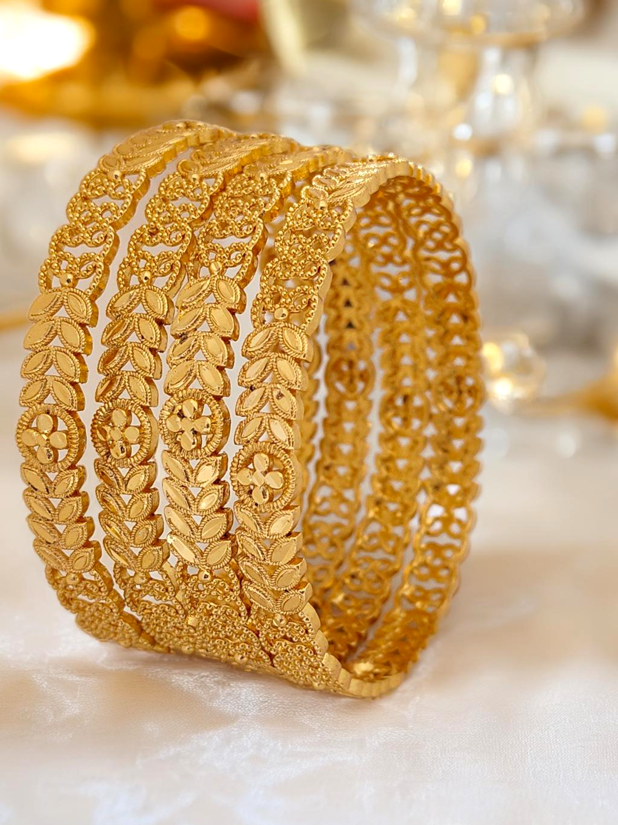 Jewels Kafe One Gram Gold Plated Bangle Set of 4