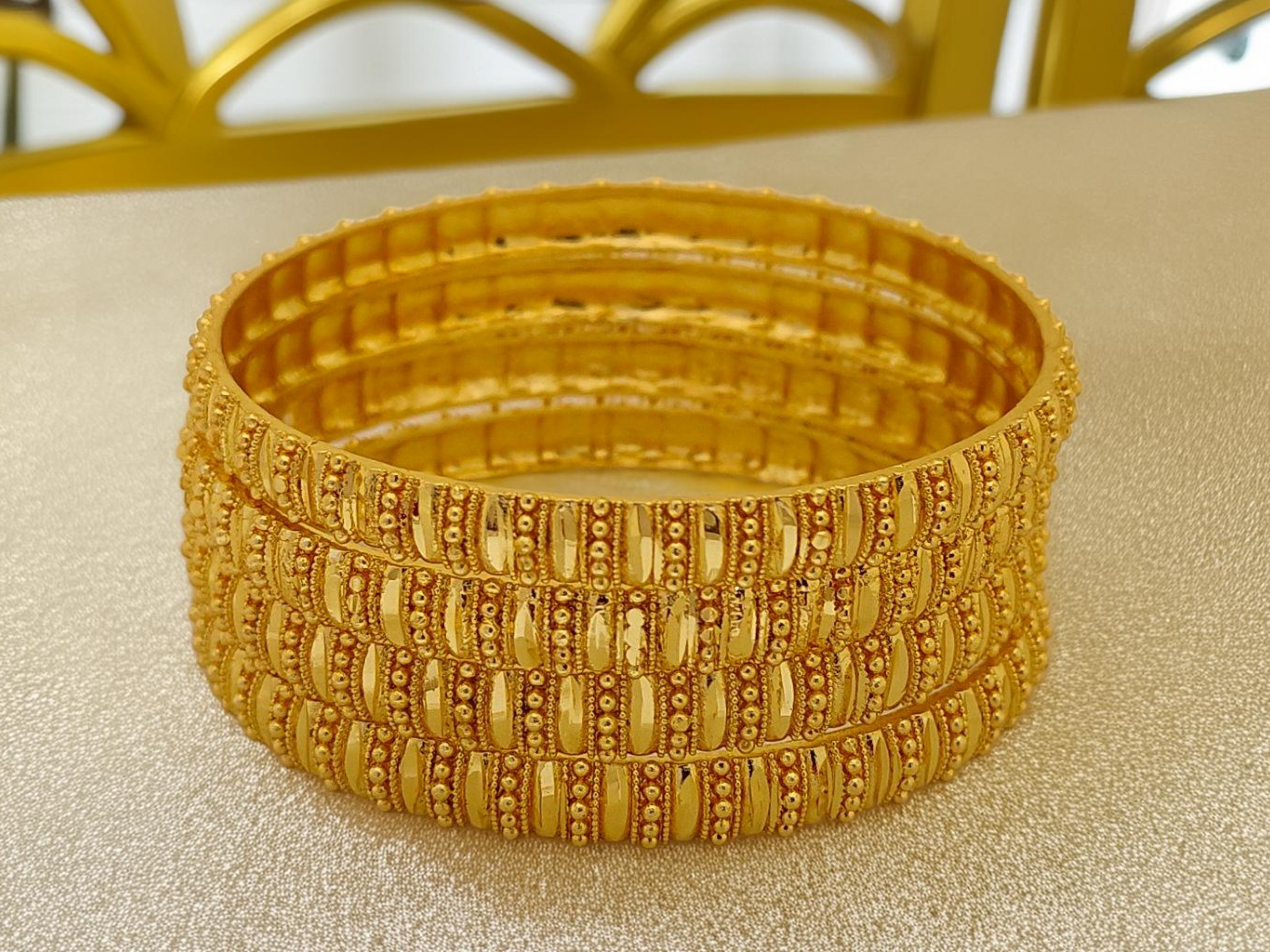 Jewels Kafe Gold Plated Bangle Set (Pack of 4)