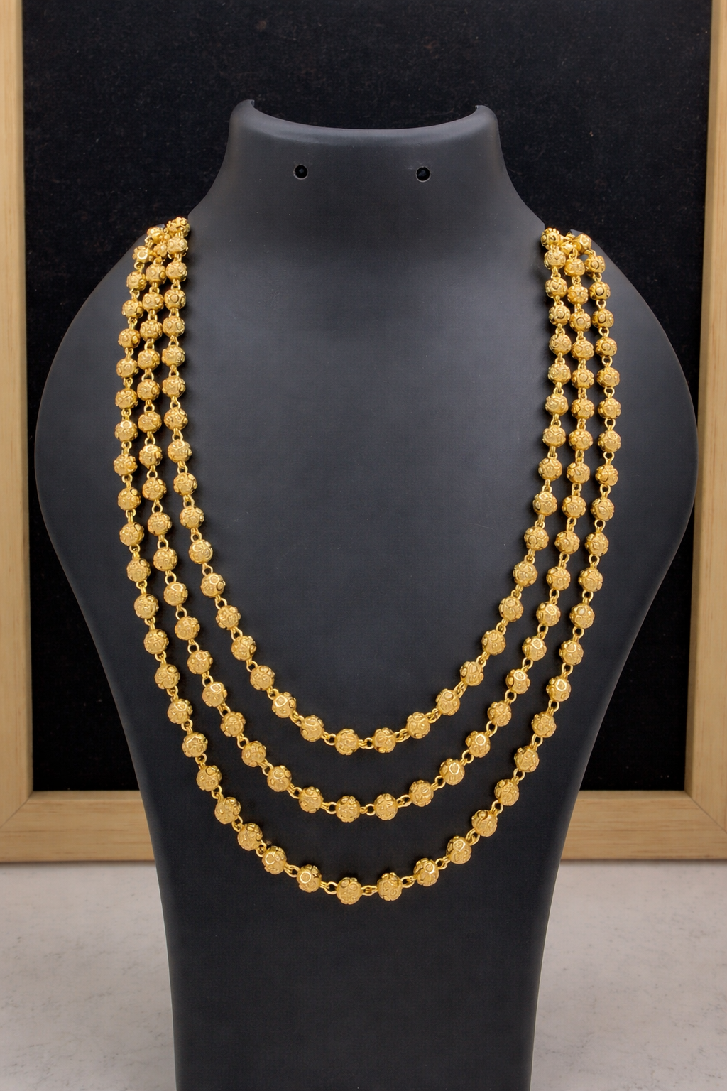 Jewels Kafe Elegant 3-Layer Gold Finish Mala for Women