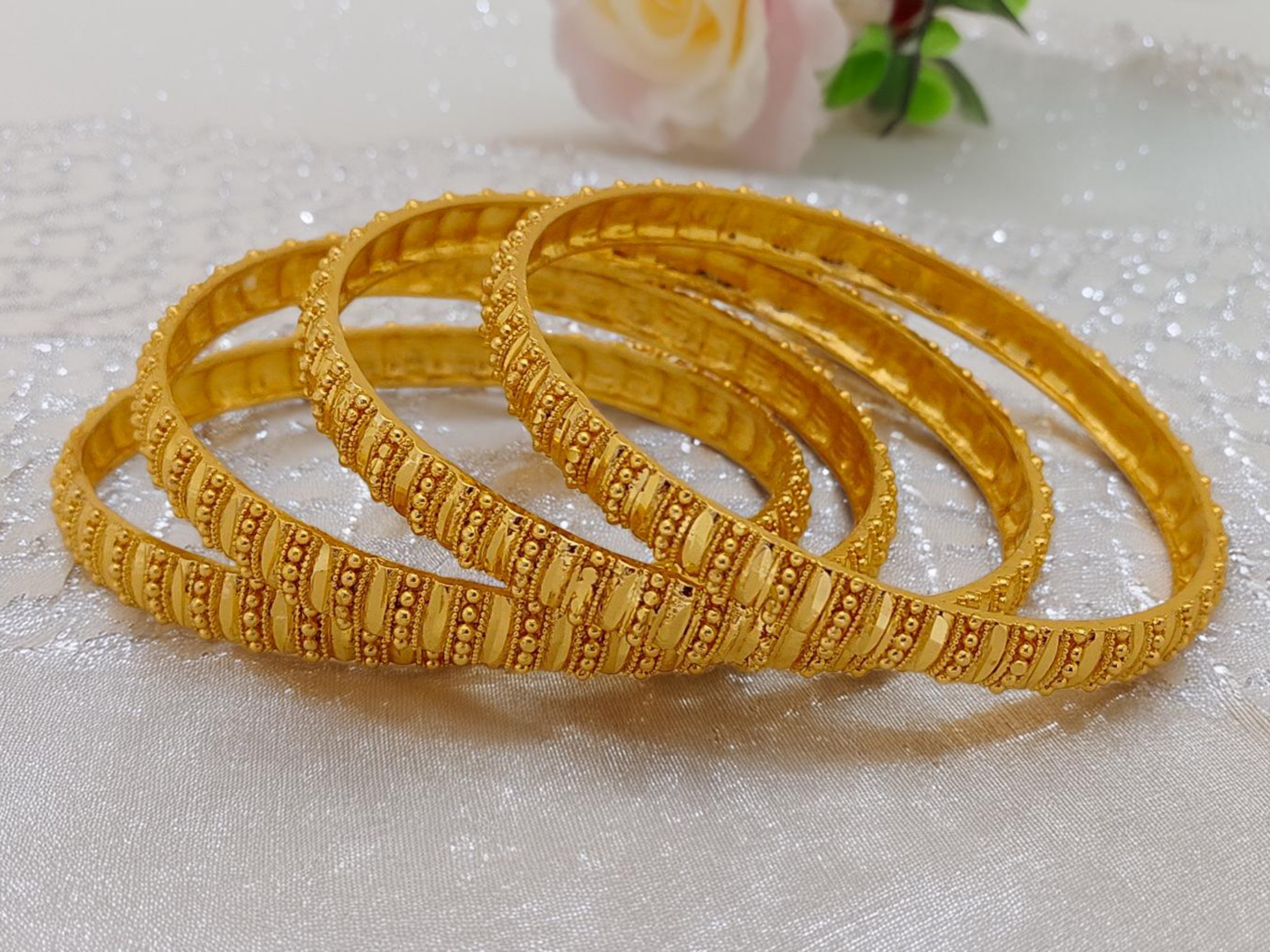 Jewels Kafe Gold Plated Bangle Set (Pack of 4)