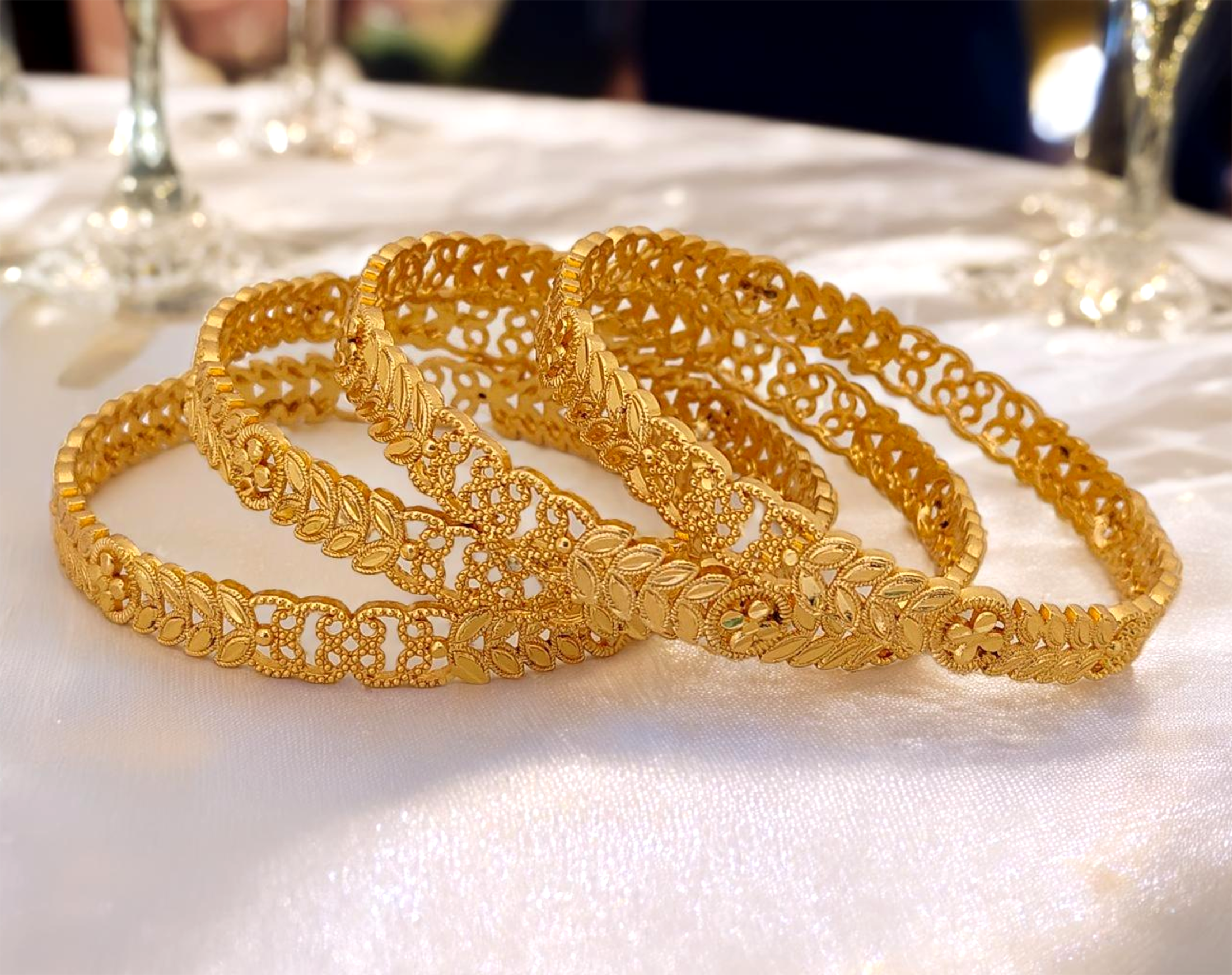 Jewels Kafe One Gram Gold Plated Bangle Set of 4