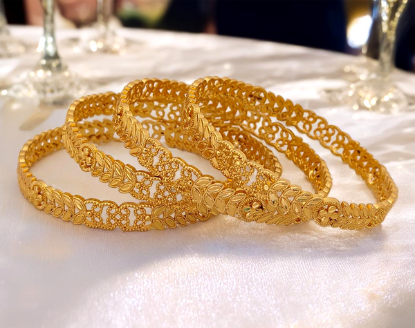 Jewels Kafe One Gram Gold Plated Bangle Set of 4