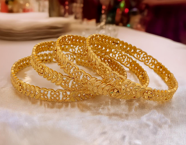 Jewels Kafe One Gram Gold Plated Bangle Set of 4