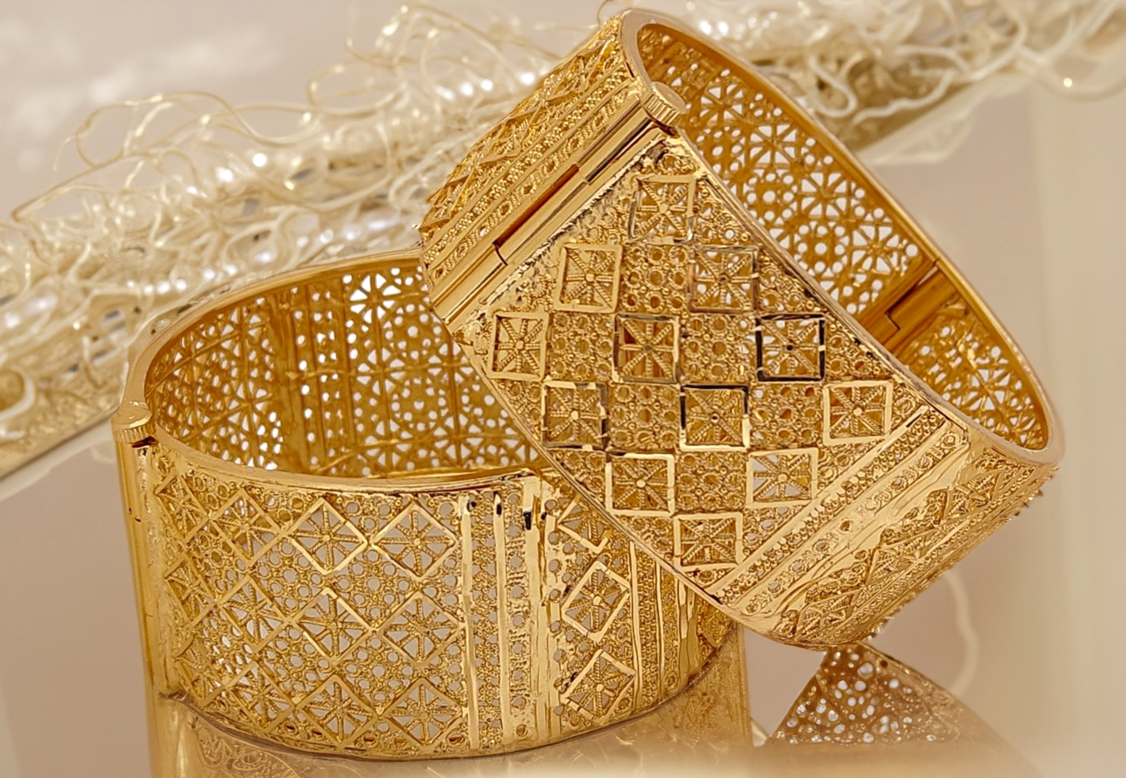 Jewels Kafe One Gram Gold Plated Bangle/Kada Set (Pack of 2)