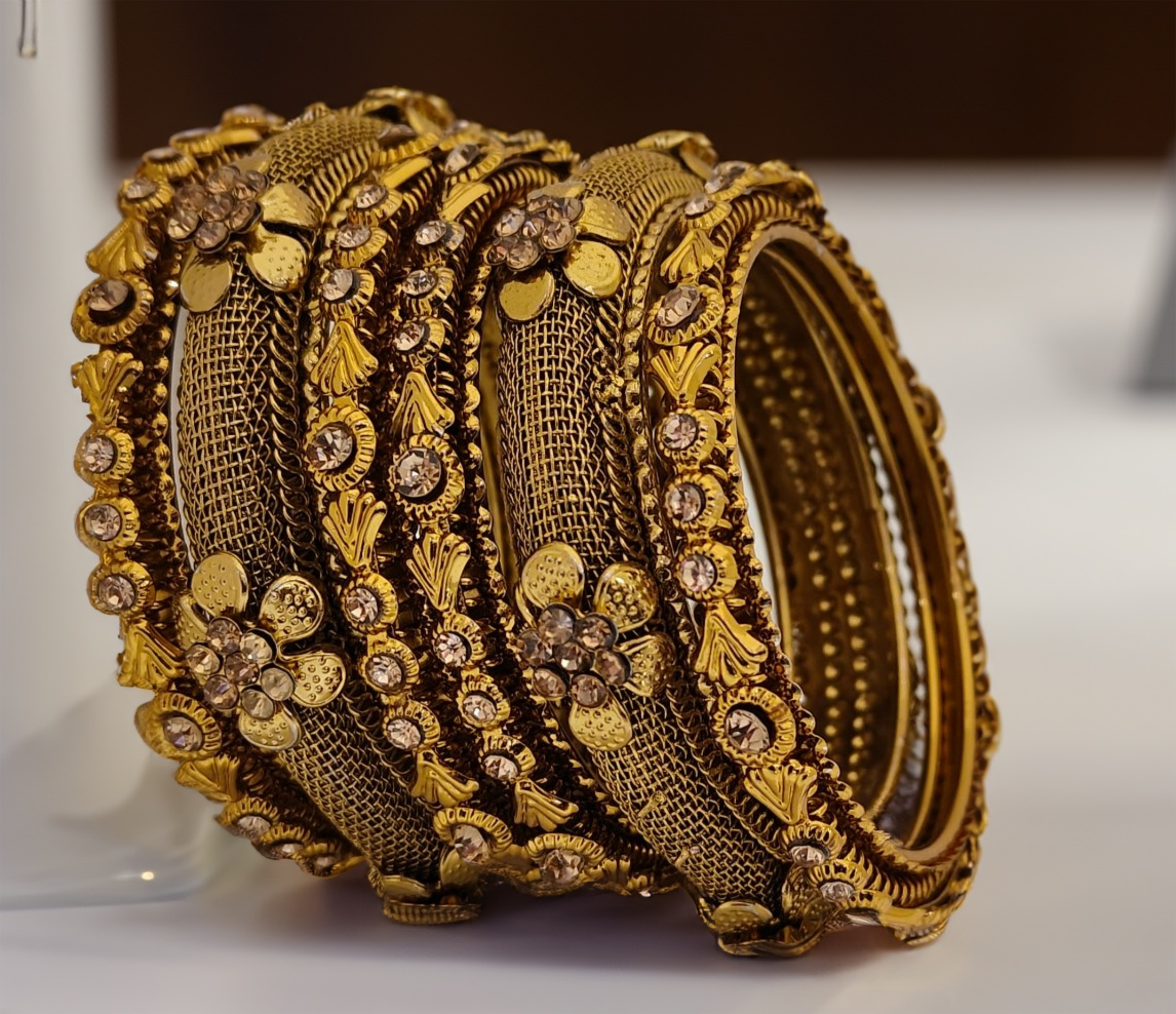 Jewels Kafe Gold Plated Bangle Set (Pack of 6) 2.8