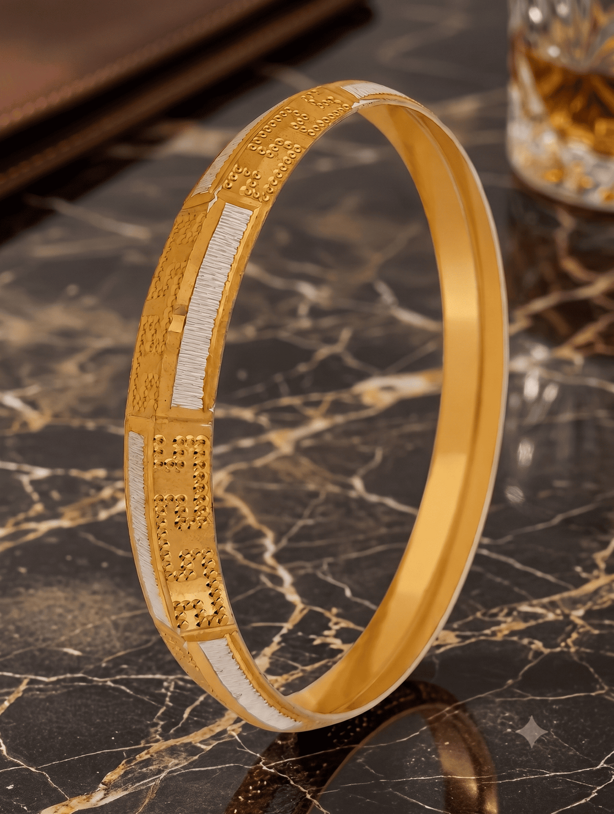 Jewels Kafe Gold Plated Mens Kada Jewels Kafe Main image
