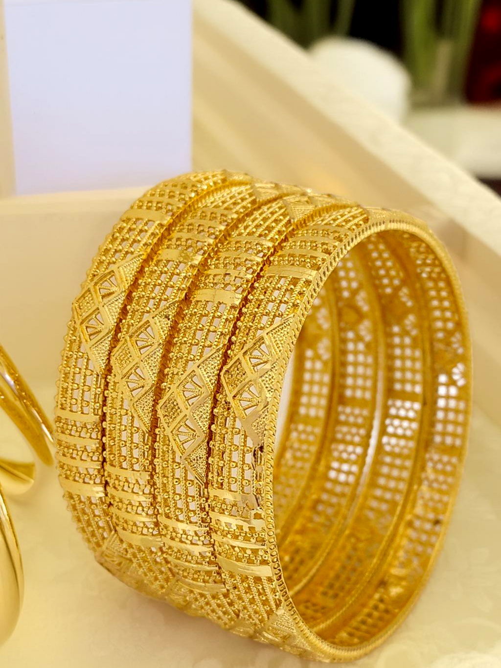 Jewels Kafe Gold Plated Bangle Set (Pack of 4) 2.8
