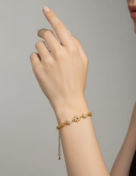 Jewels Kafe Gold Plated Anti-Tarnish Women's Bracelet
