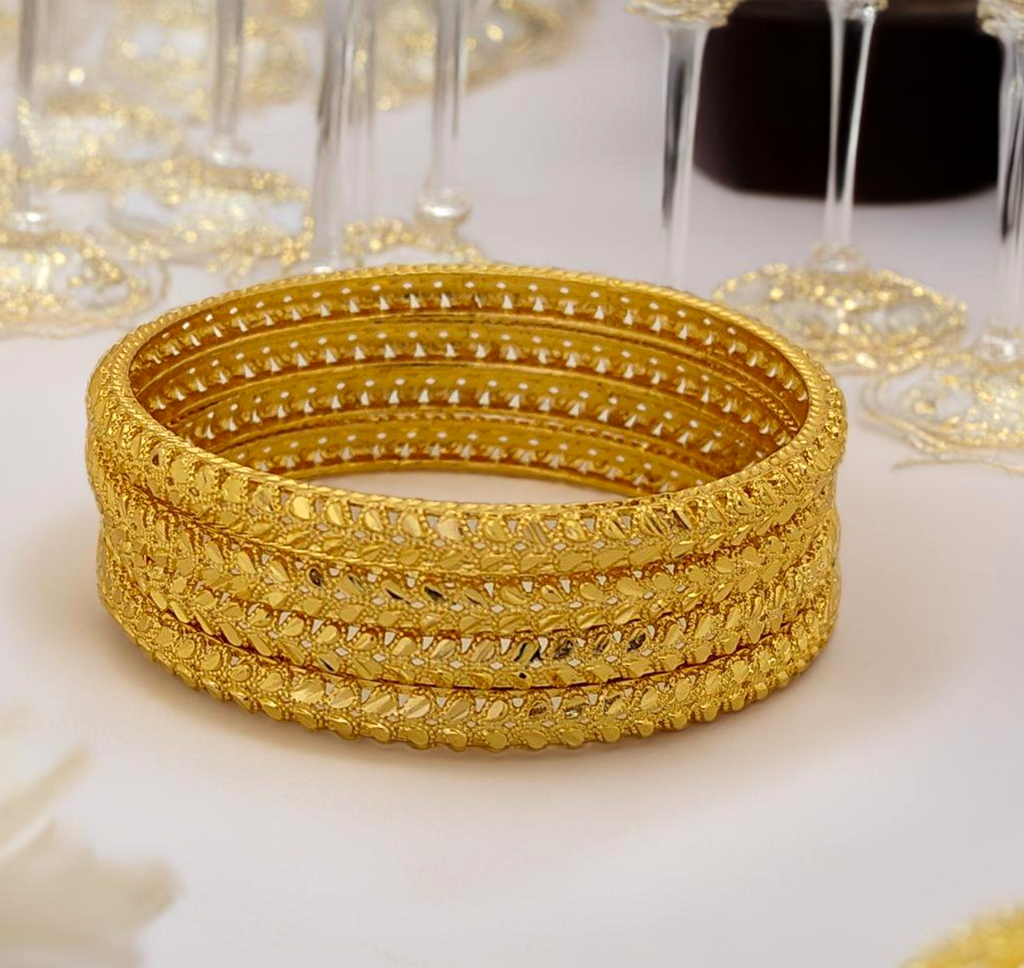 Jewels Kafe One Gram Gold Plated Bangle Set of 4