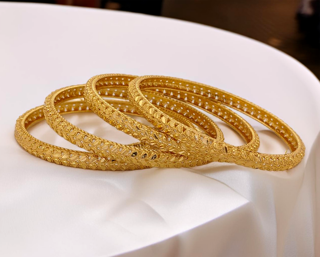 Jewels Kafe One Gram Gold Plated Bangle Set of 4