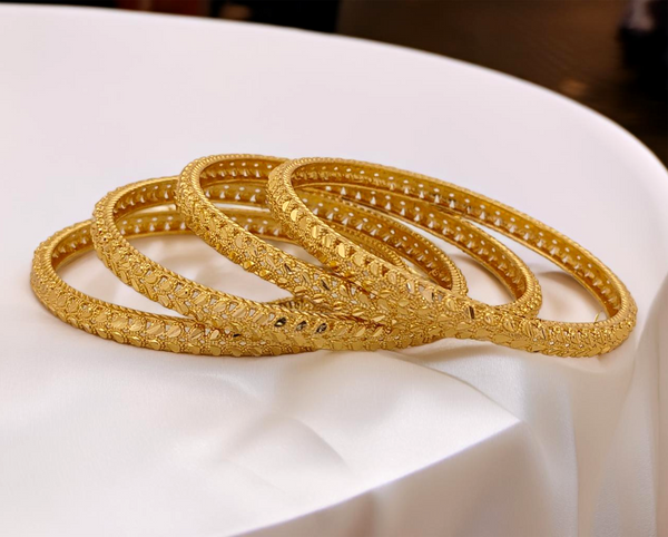 Jewels Kafe One Gram Gold Plated Bangle Set of 4