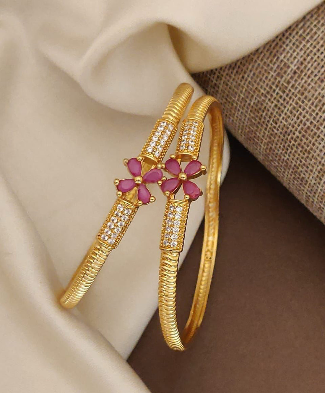 Jewels Kafe Gold Plated Bangle Set (Pack of 2) Main image
