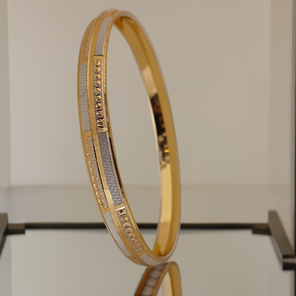 Jewels Kafe One Gram Gold Plated Mens Kada 2.18