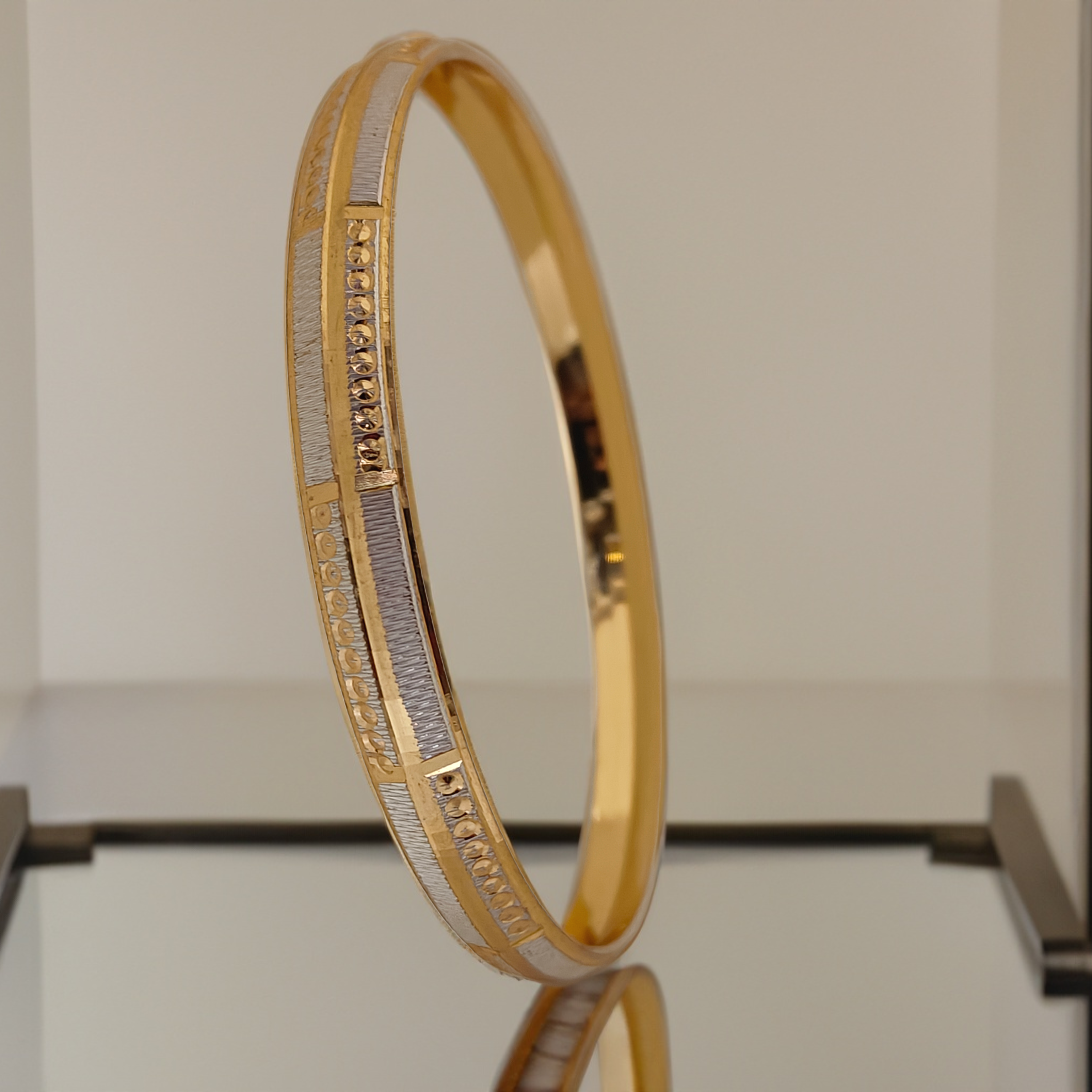 Jewels Kafe One Gram Gold Plated Mens Kada 2.18