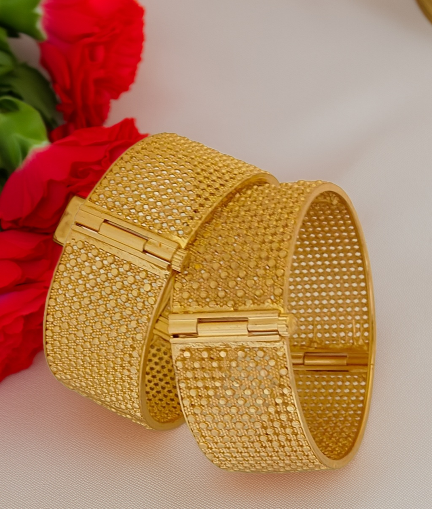 Jewels Kafe Gold Plated Bangle/Kada Set (Pack of 2) Main image