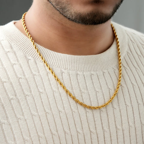 Trendy Gold Plated Men's Chain Jewels Kafe
