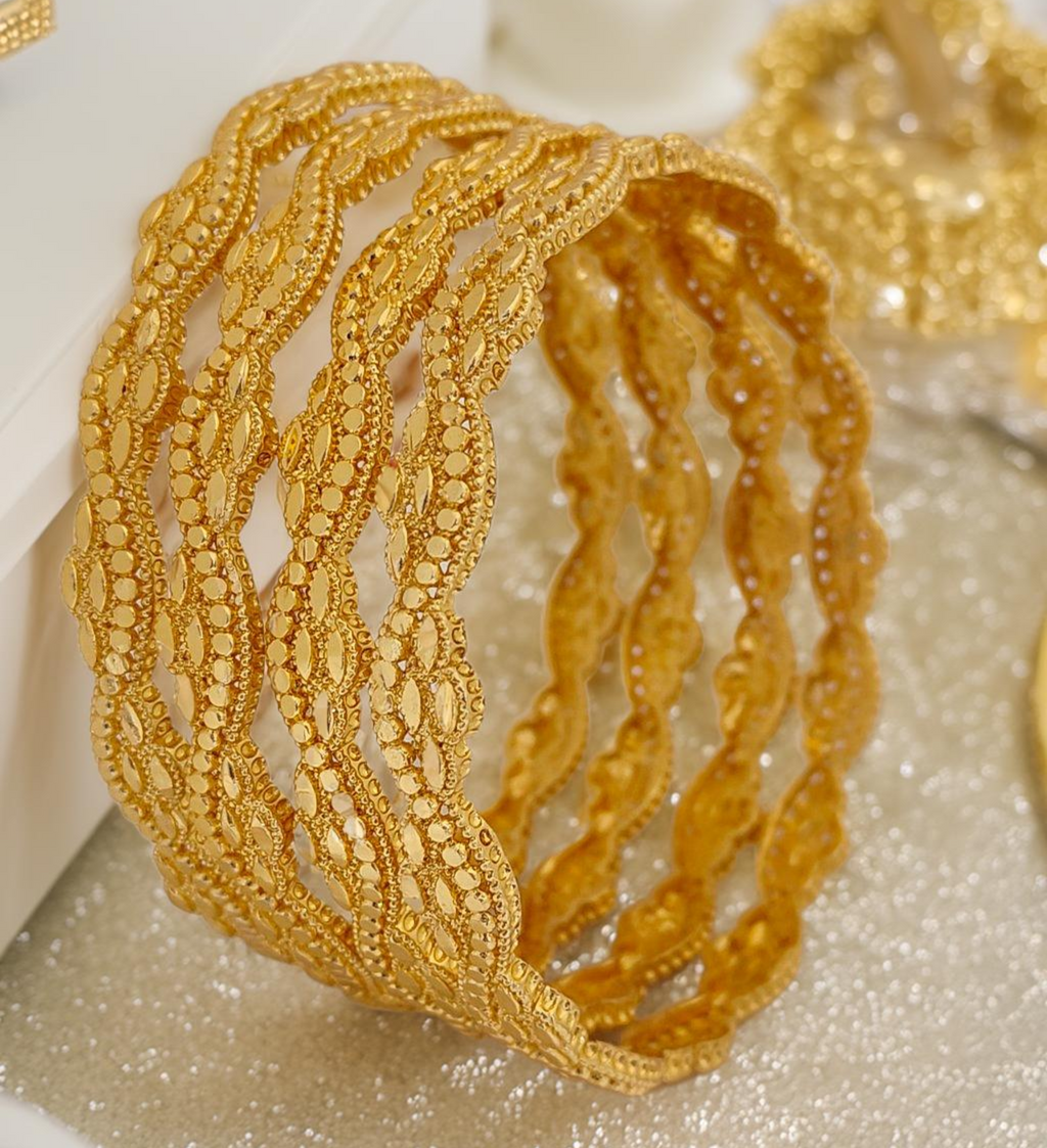 Jewels Kafe Gold Plated Bangle Set of 4