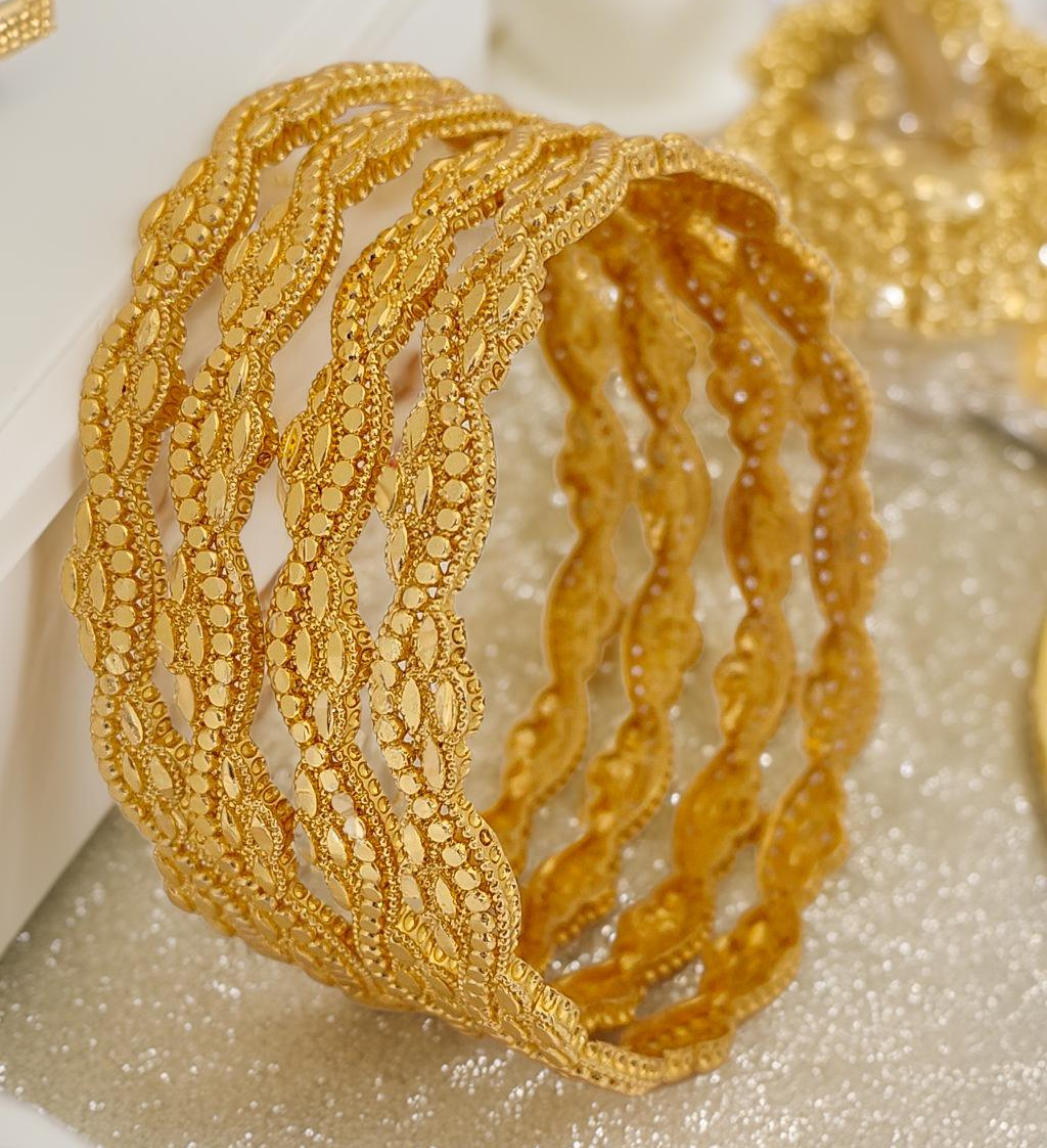 Jewels Kafe Gold Plated Bangle Set of 4