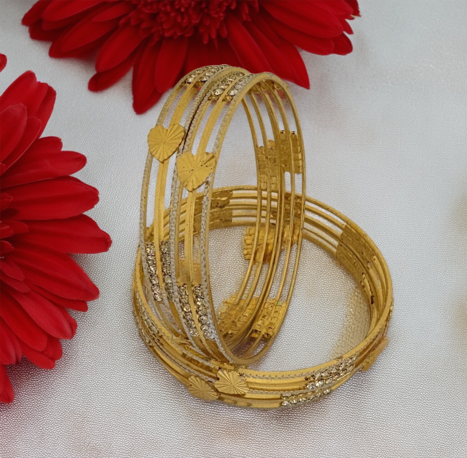 Jewels Kafe Gold Plated Bangle Set of 4 Main image