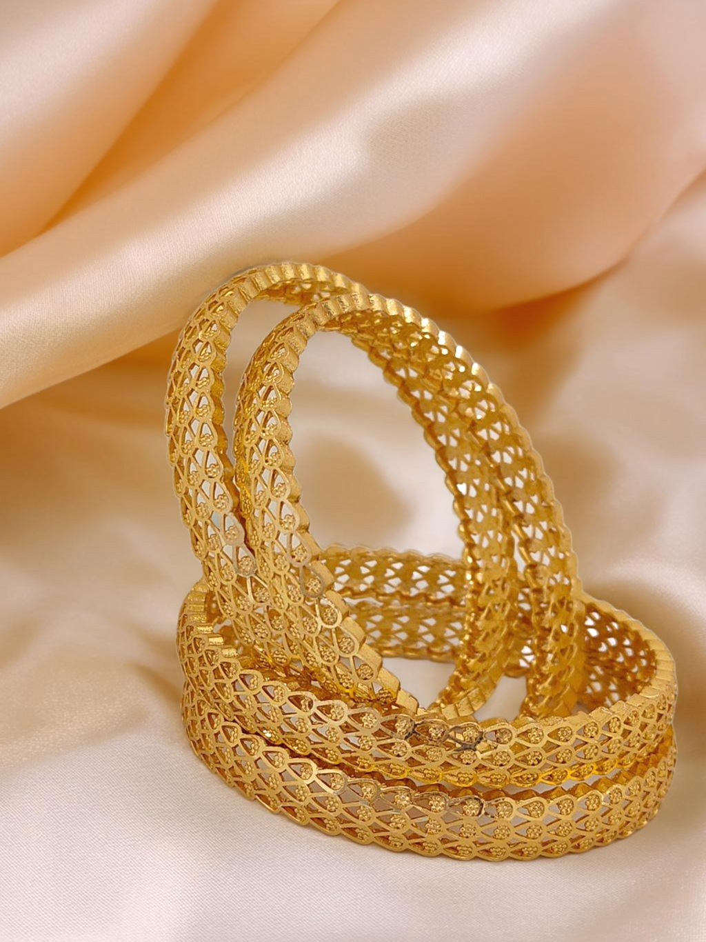 Jewels Kafe One Gram Gold Plated Bangle Set of 4