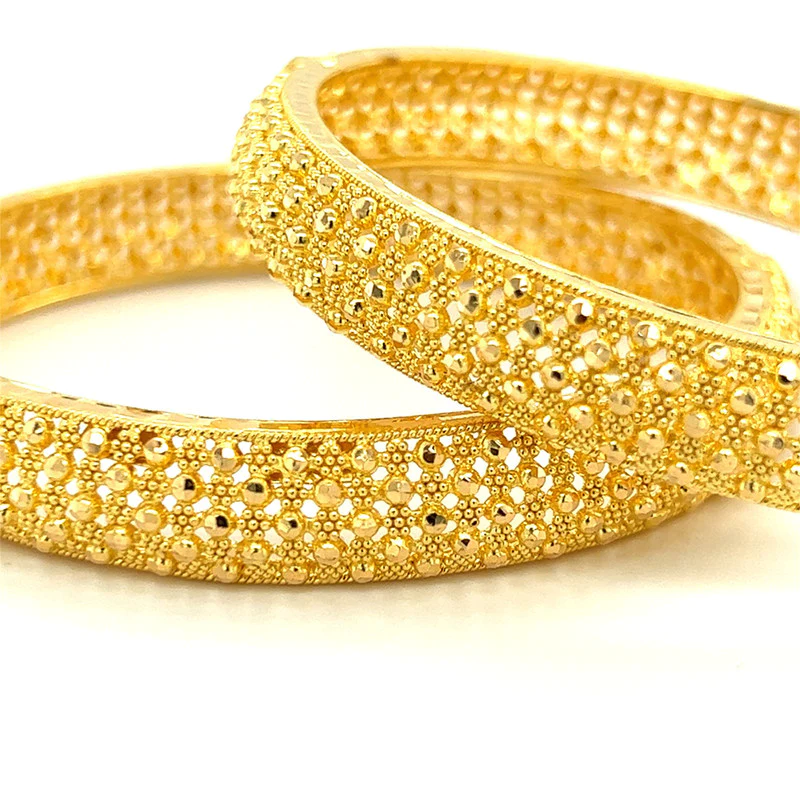 Jewels Kafe Gold Plated Bangle Set