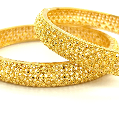 Jewels Kafe Gold Plated Bangle Set