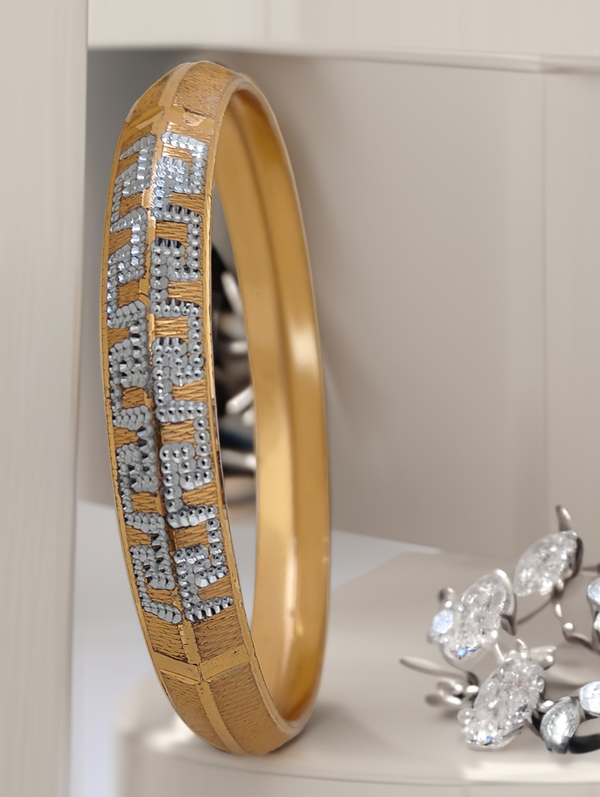 Jewels Kafe One Gram Gold Plated Mens Kada 2.16