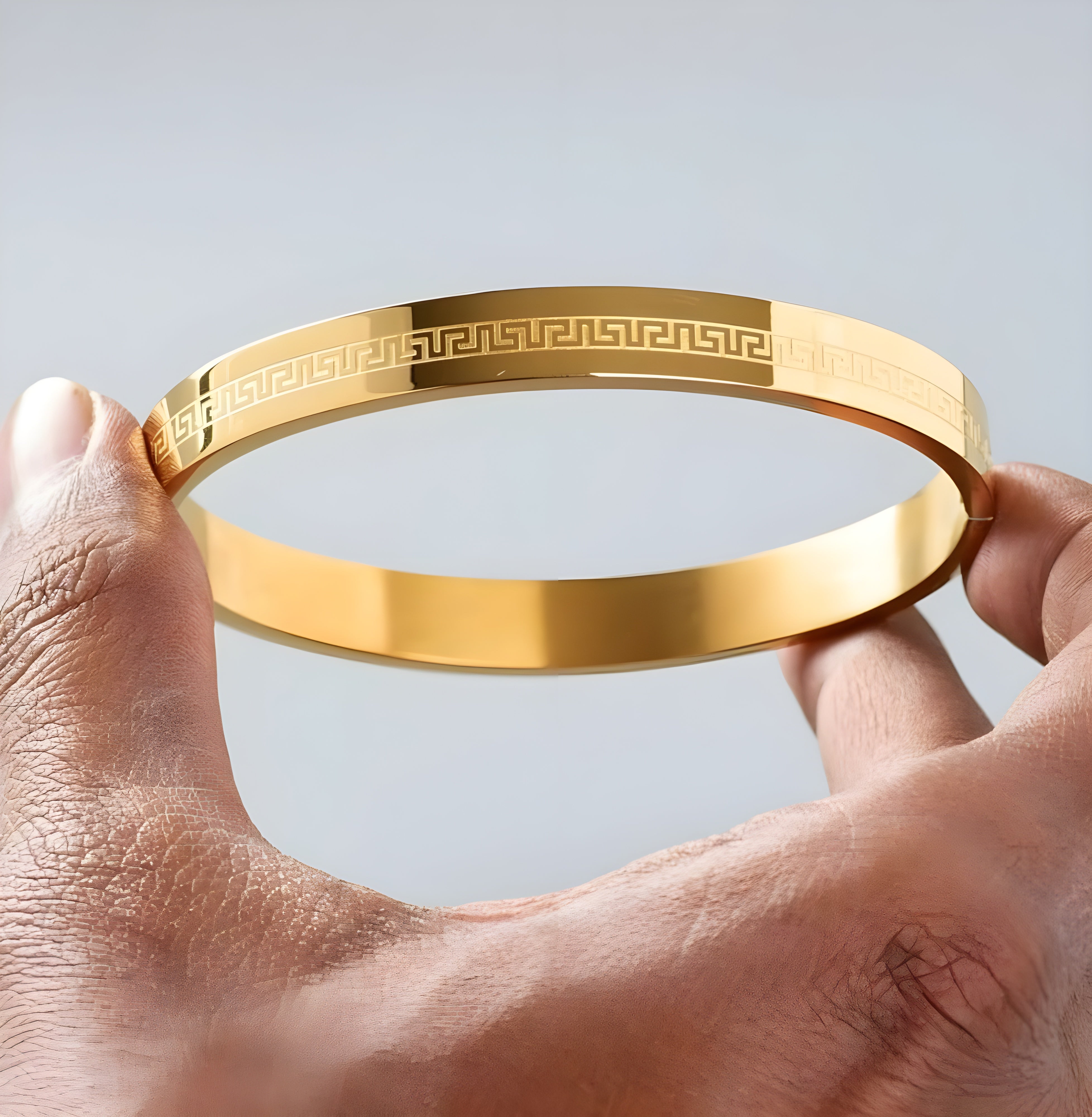 Jewels Kafe One Gram Gold Plated Mens Kada Free Size Free Size Main image