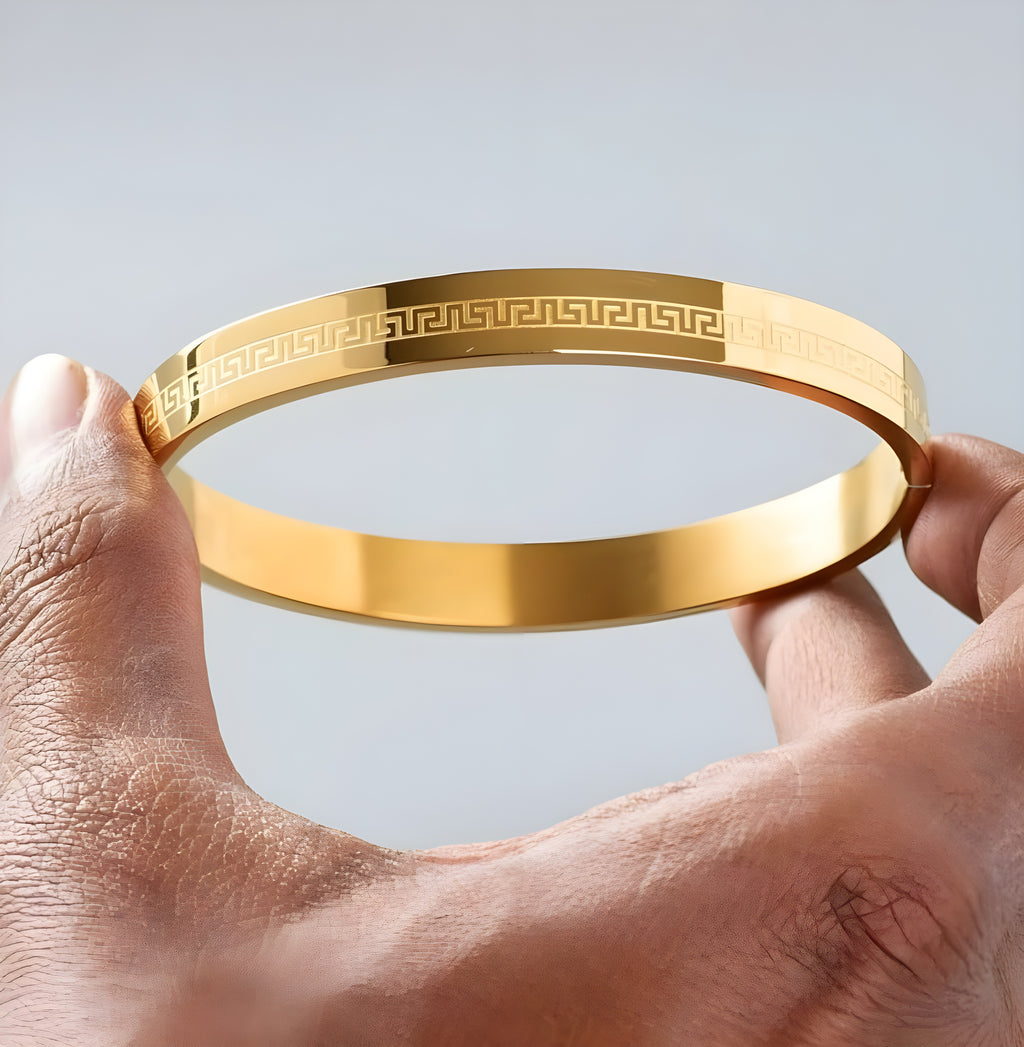 Jewels Kafe One Gram Gold Plated Mens Kada Free Size Free Size