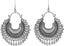 Jewels Kafe Oxidised Afghani Chandbali Earrings (SILVER)