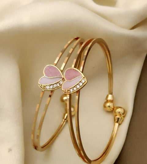 Jewels Kafe Gold Plated Bangle/Kada Set (Pack of 2) Jewels Kafe