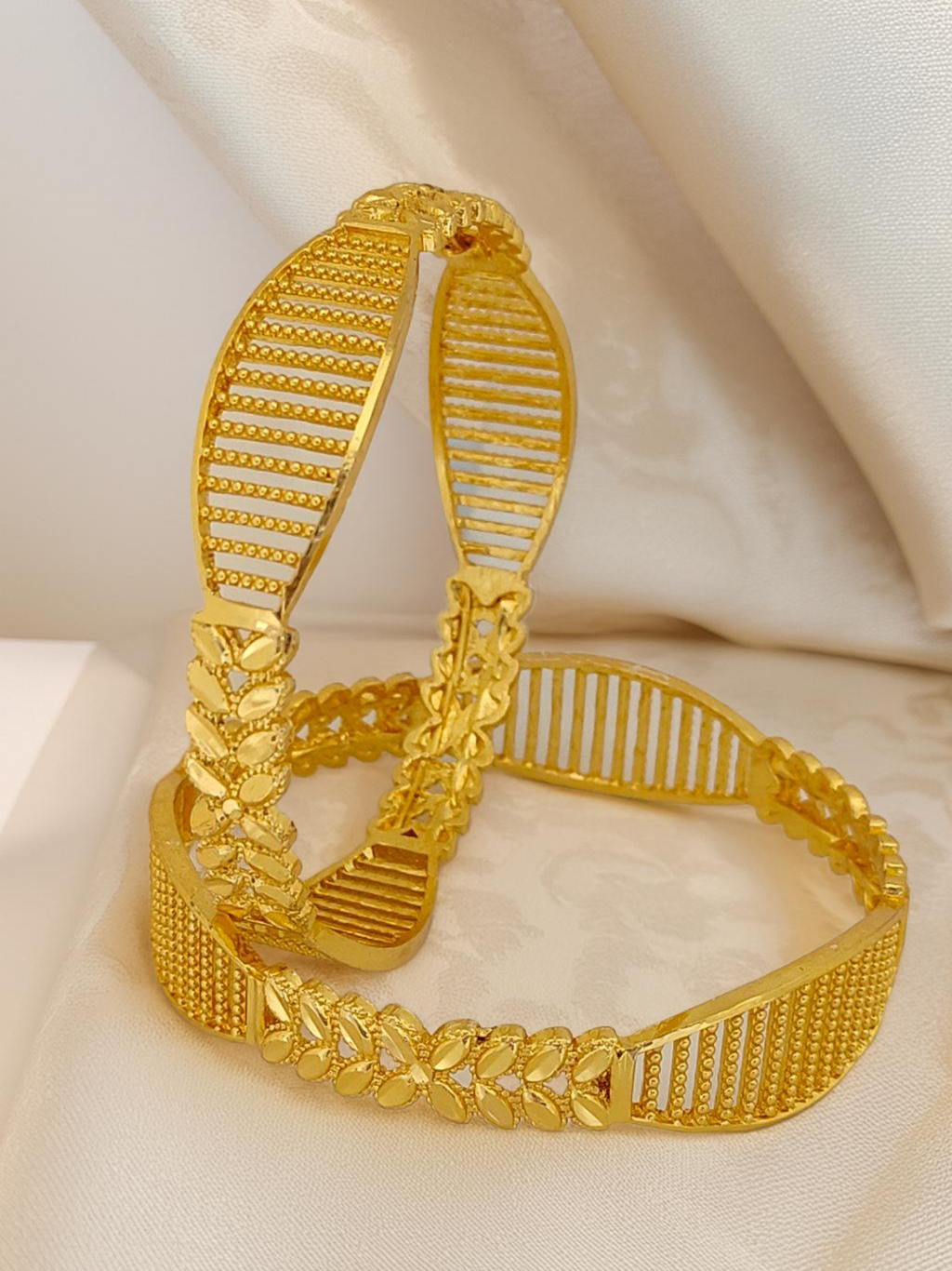 Jewels Kafe One Gram Gold Plated Bangle Set