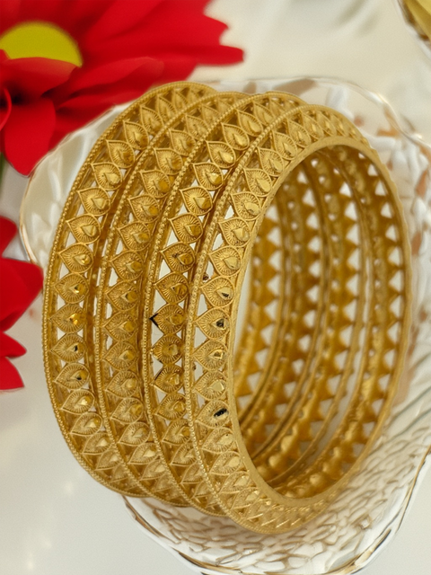 Jewels Kafe Gold Plated Bangle Set of 4