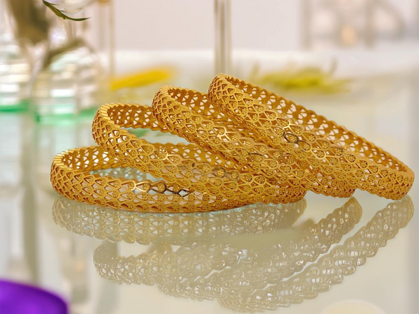 Jewels Kafe One Gram Gold Plated Bangle Set of 4