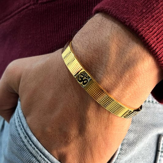 Jewels Kafe One Gram Gold Plated Mens Kada Free Size Free Size