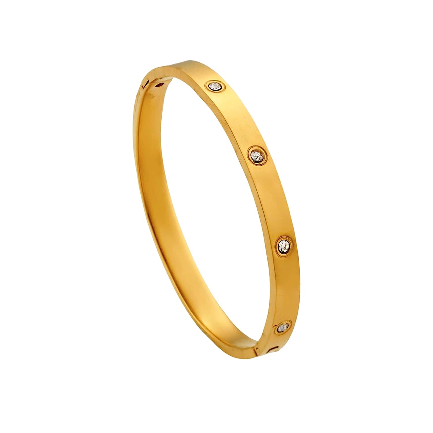 Jewels Kafe Classic Love Gold Plated Mens and Womens Kada Bracelet Main image