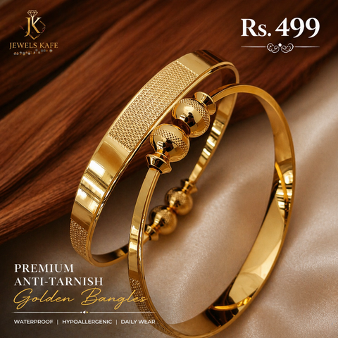 Jewels Kafe One Gram Gold Plated Bangle/Kada Set (Pack of 2)