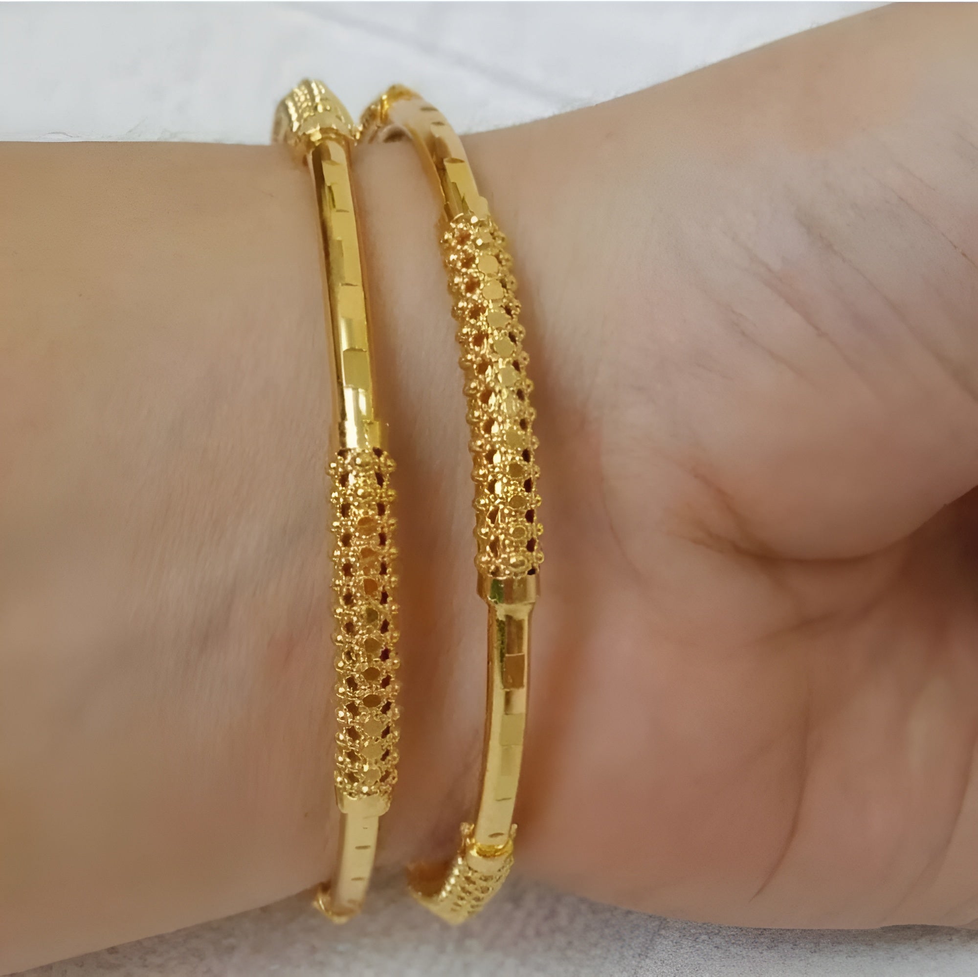 Jewels Kafe Golden Elegance Bangle Combo Set – Anti-Tarnish Main image