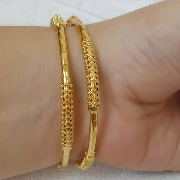 Jewels Kafe Golden Elegance Bangle Combo Set – Anti-Tarnish