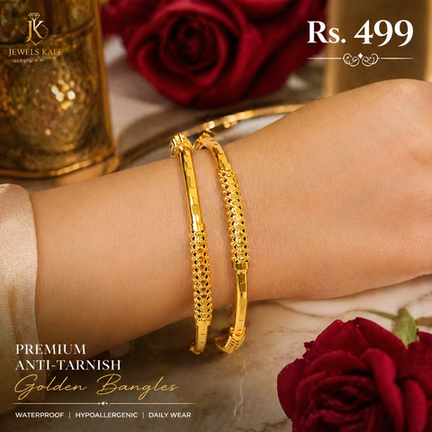 Jewels Kafe Gold Plated Bangle Set (Pack of 2)