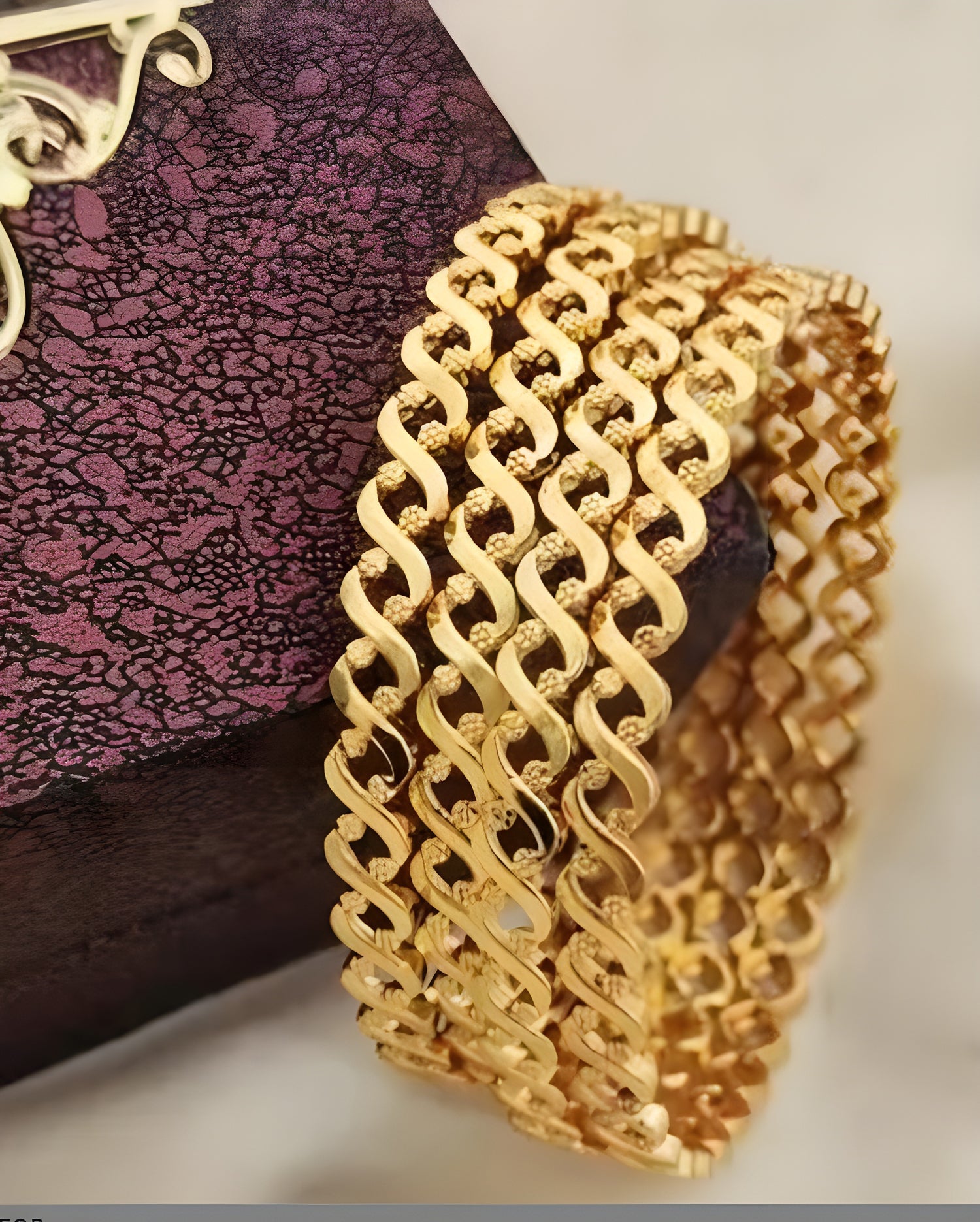 Jewels Kafe Gold Plated Bangle Set (Pack of 4) 2.10