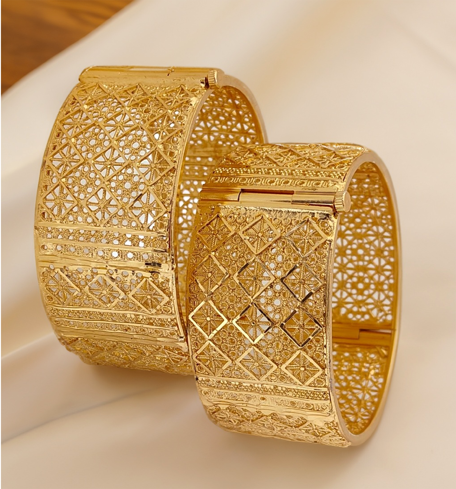 Jewels Kafe One Gram Gold Plated Bangle/Kada Set (Pack of 2) 2.10 Main image