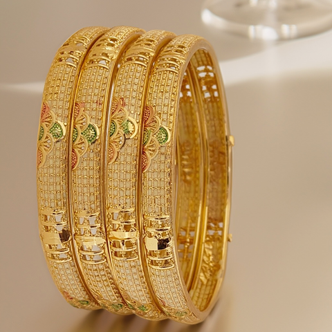 Jewels Kafe Gold Plated Bangle Set (Pack of 4) Jewels Kafe