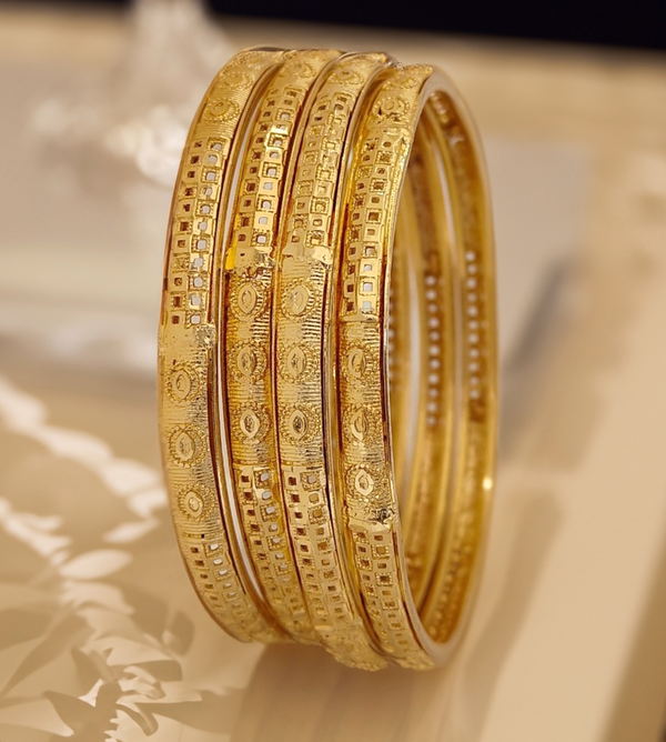 Jewels Kafe Gold Plated Bangle Set (Pack of 4) 2.8