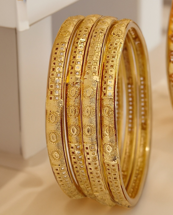 Jewels Kafe Gold Plated Bangle Set (Pack of 4)