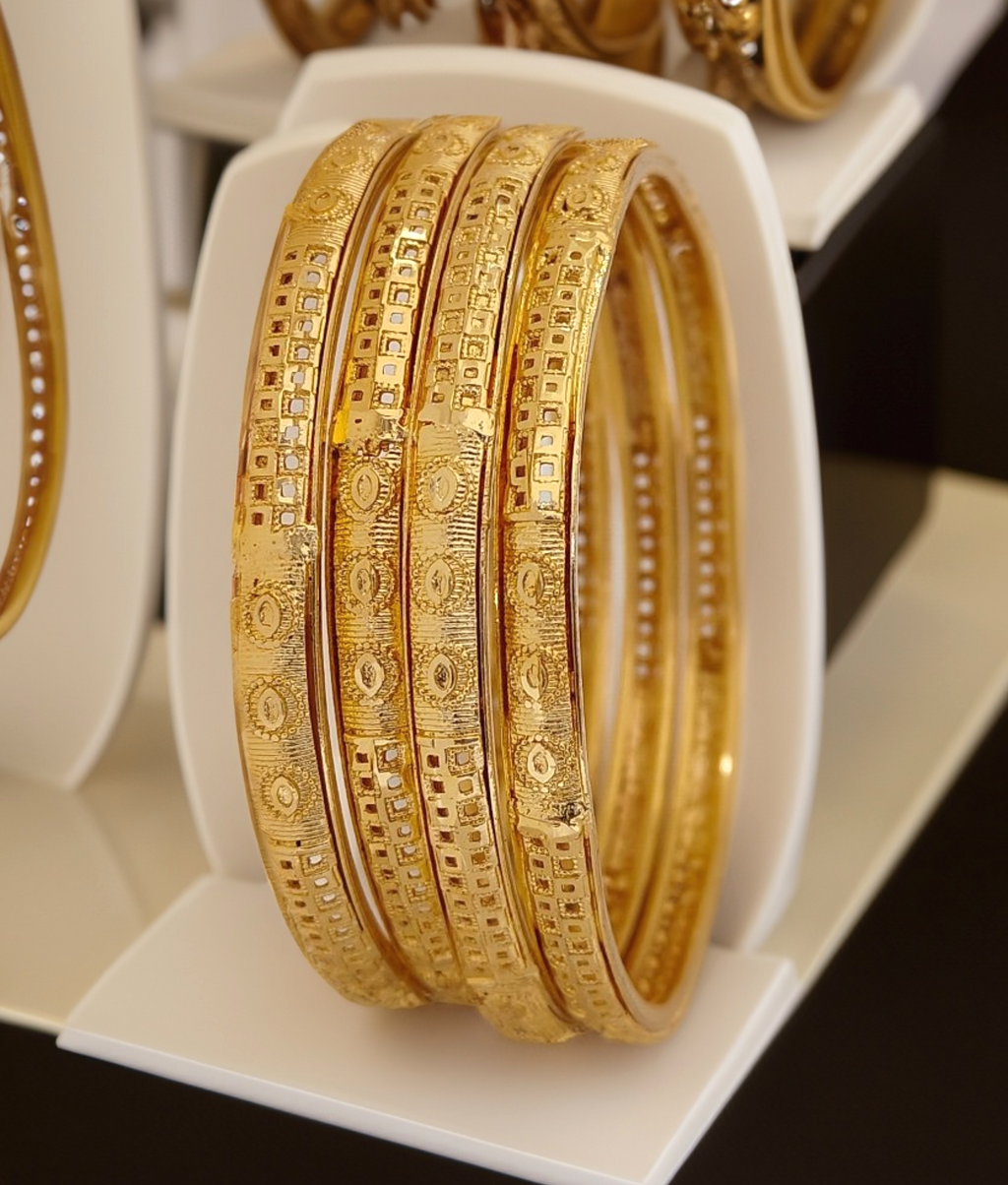 Jewels Kafe Gold Plated Bangle Set (Pack of 4)
