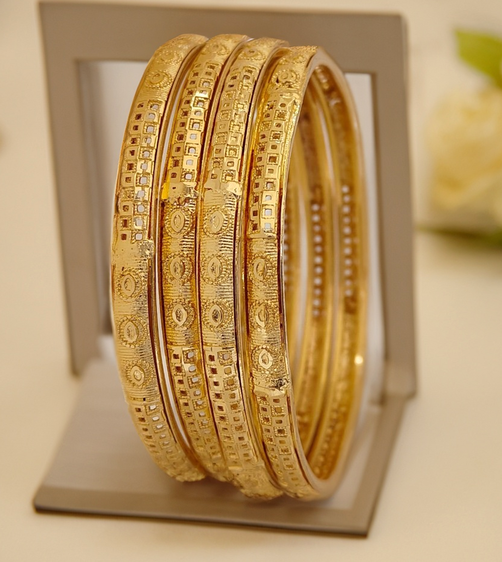 Jewels Kafe Gold Plated Bangle Set (Pack of 4)