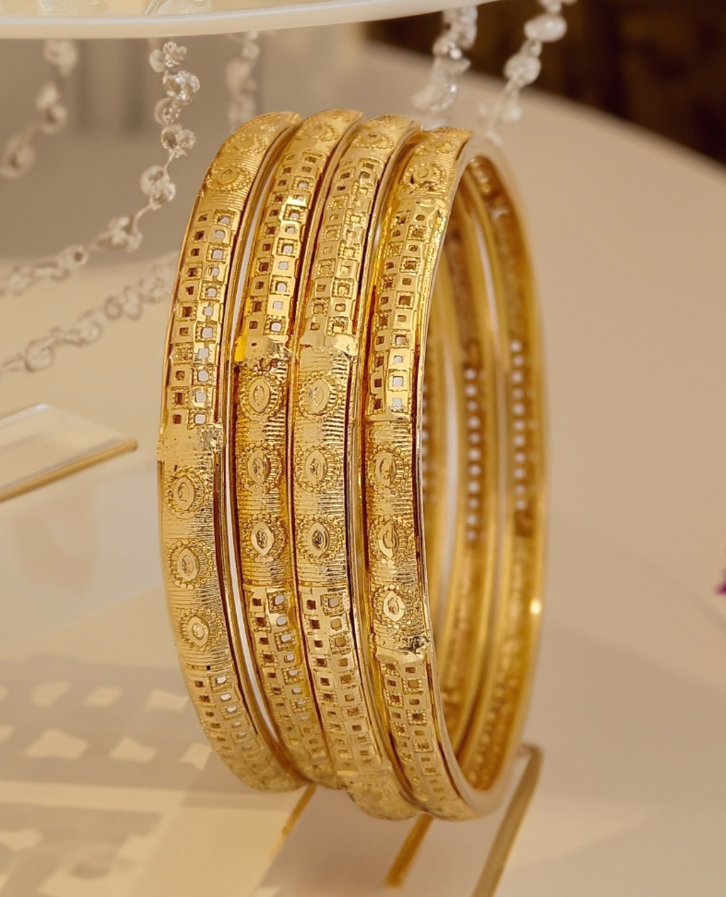 Jewels Kafe Gold Plated Bangle Set (Pack of 4)