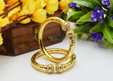 Jewels Kafe Gold Plated Bangle Set (Pack of 2) Jewels Kafe